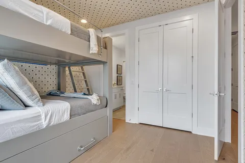 a living room with furniture and a gate