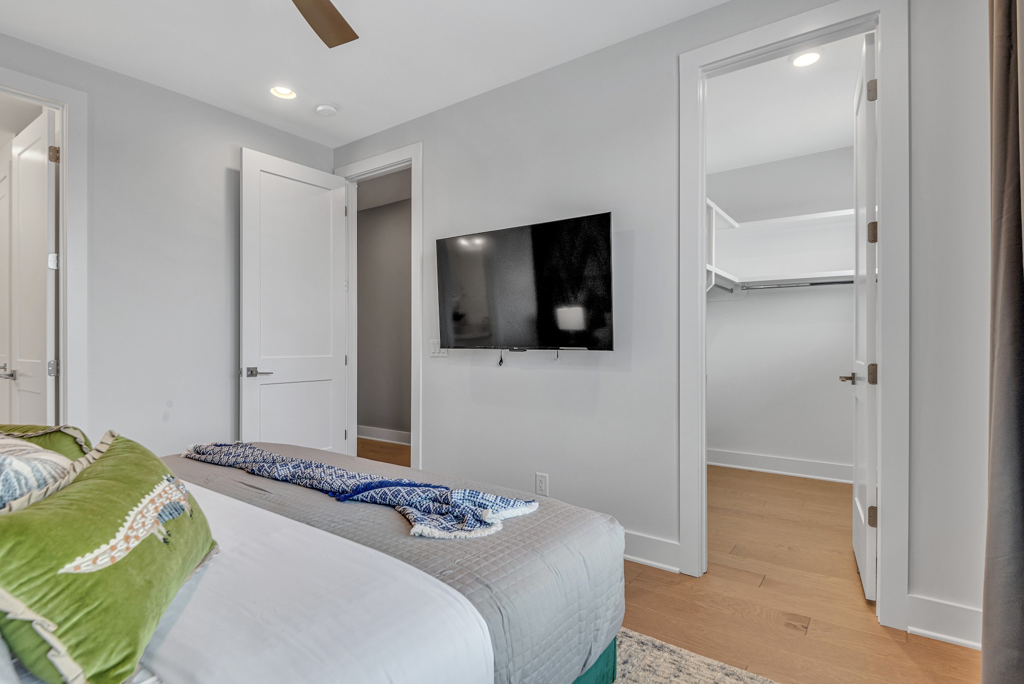 2176 Carson Street, Unit 4 Nashville, TN 37211 - Photo 35 of 45 a bedroom with a bed and a flat screen tv