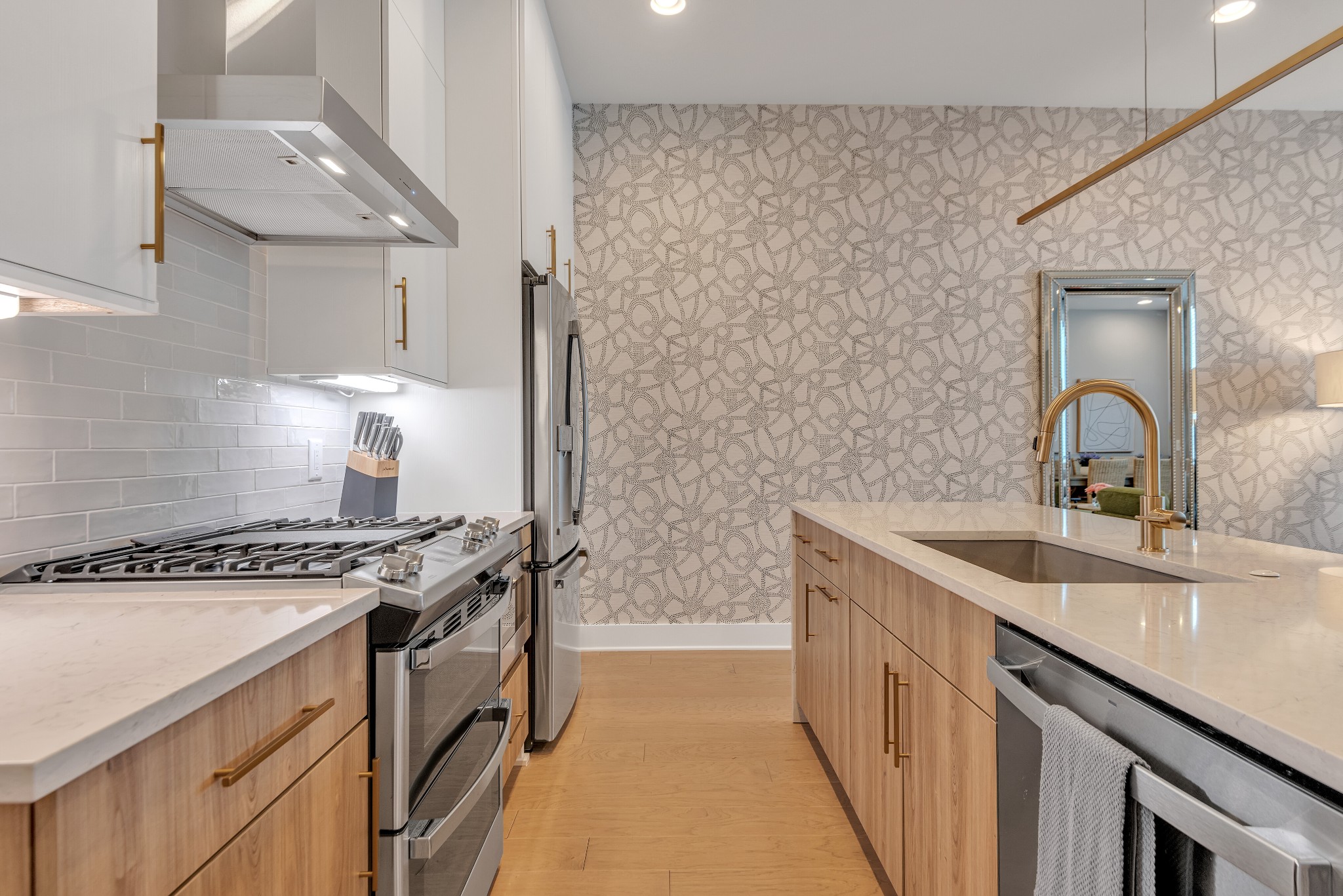 2176 Carson Street, Unit 4 Nashville, TN 37211 - Photo 9 of 45 a kitchen with stainless steel appliances granite countertop a sink stove and a refrigerator