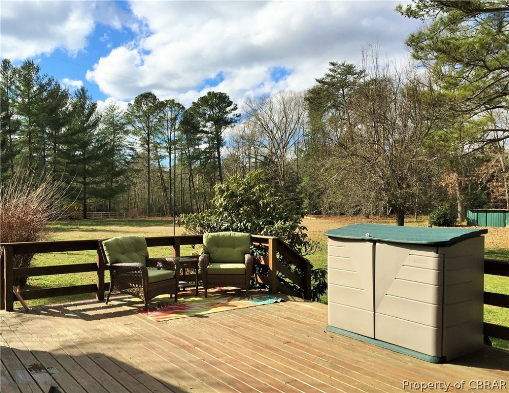 15 Mill Wharf Road Wake, VA 23176 - Photo 25 of 31 Great 18' x 25' deck accessed from both the sunroom and family room.