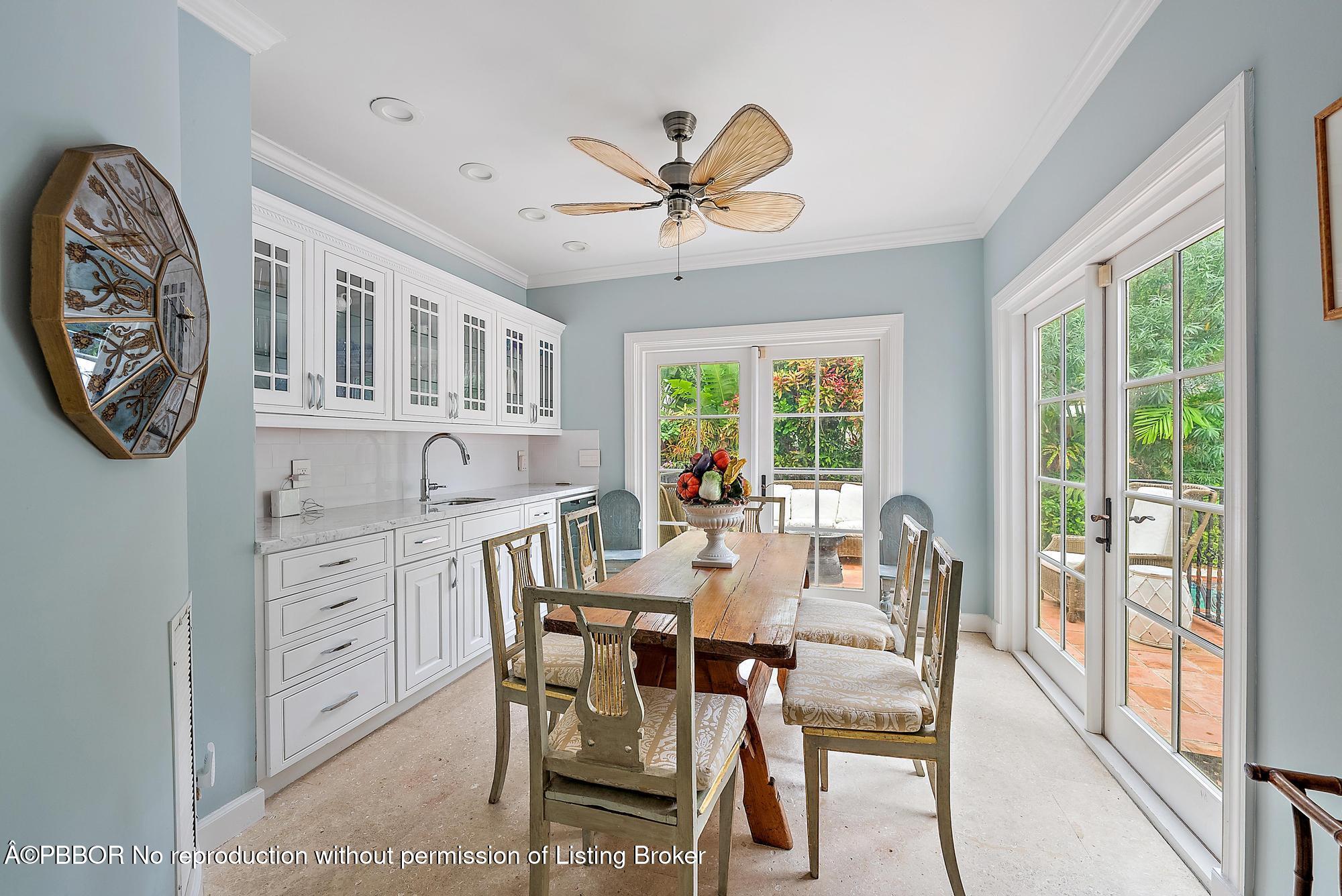 325 Seaspray Avenue Palm Beach, FL 33480 - Photo 7 of 14 a view of a dining room with furniture window and outside view