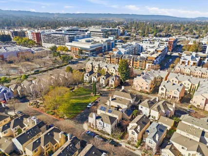 an aerial view of multiple house