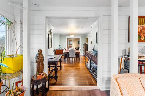 a view of a living room with furniture and a living room