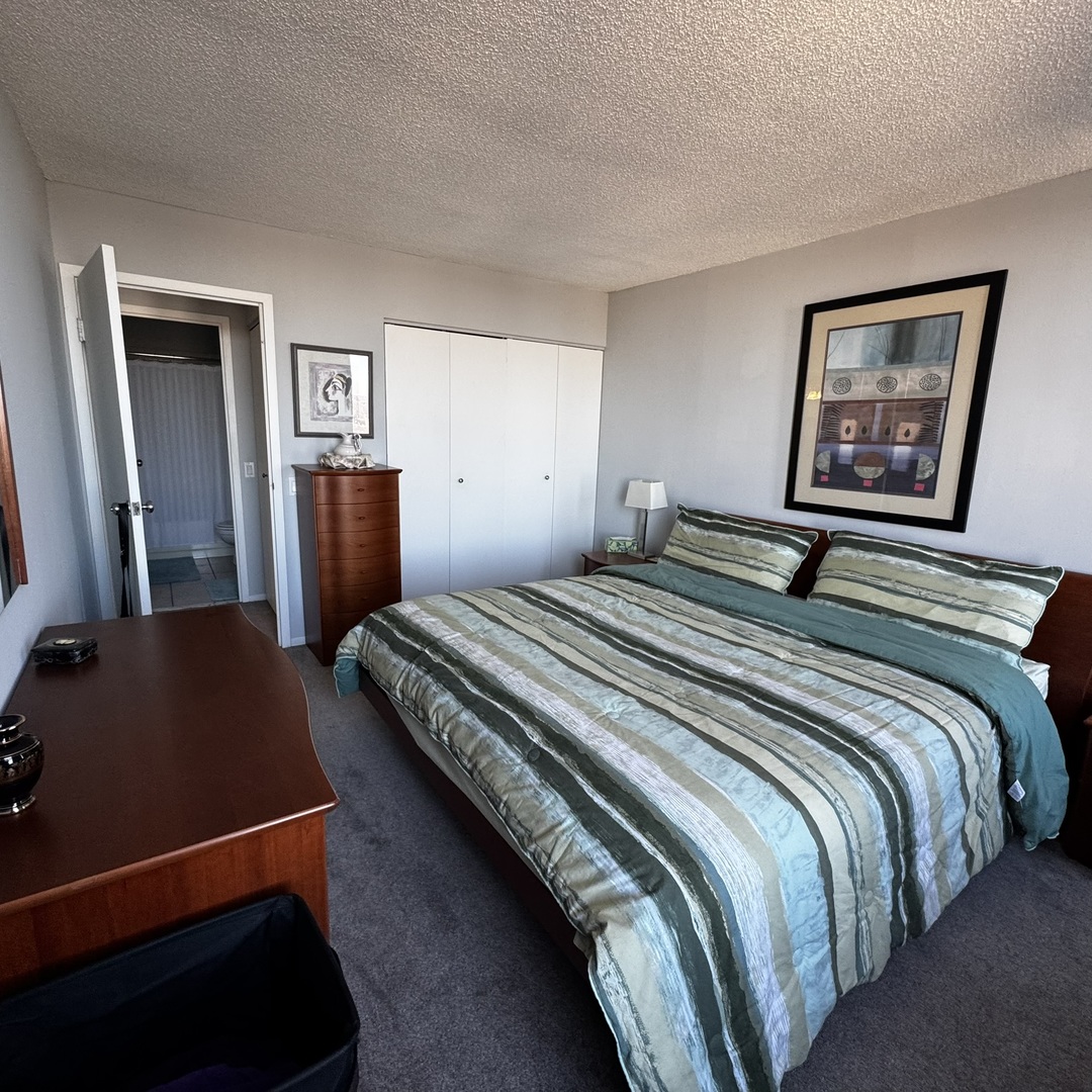 5320 North Sheridan Road, Unit 2001 Chicago, IL 60640 - Photo 9 of 14 a bedroom with a bed and painting on the wall