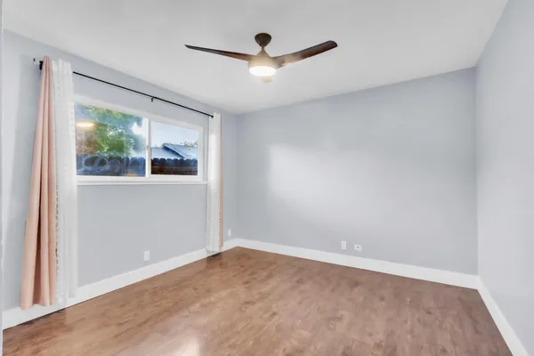 an empty room with a window