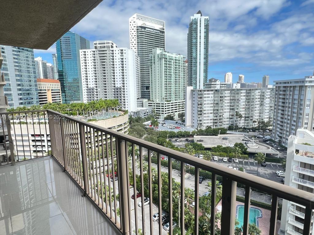 1450 Brickell Bay Drive, Unit 1606 Miami, FL 33131 - Photo 10 of 39 a view of city from a balcony