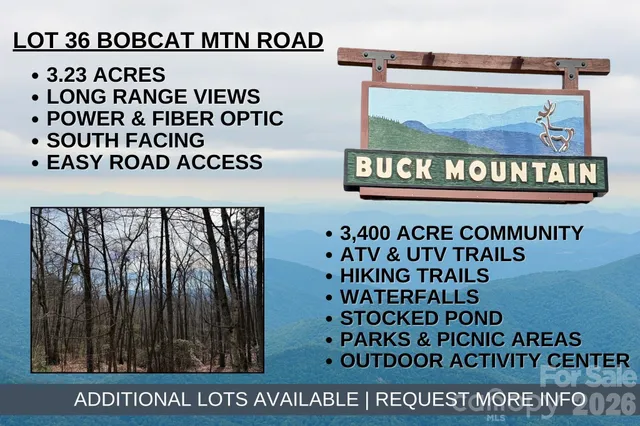 $44,900 | Tbd Bobcat Mountain Road, Unit 36, Purlear, NC 28665