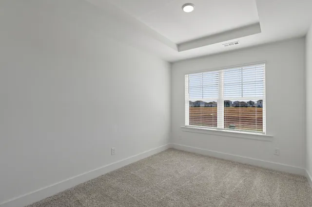 an empty room with closet