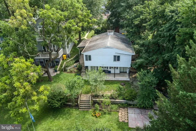 a view of a garden with plants and a lake view