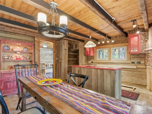 a room with furniture