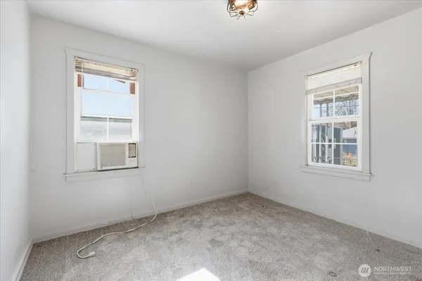 an empty room with a window
