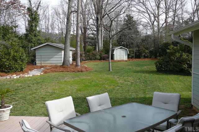 2126 Buckingham Road Raleigh, NC 27607 - Photo 10 of 11 a view of a house with a backyard