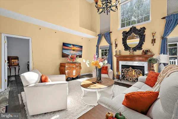 a view of a dining room with furniture and window