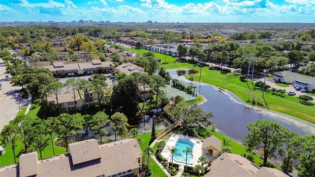an aerial view of multiple house