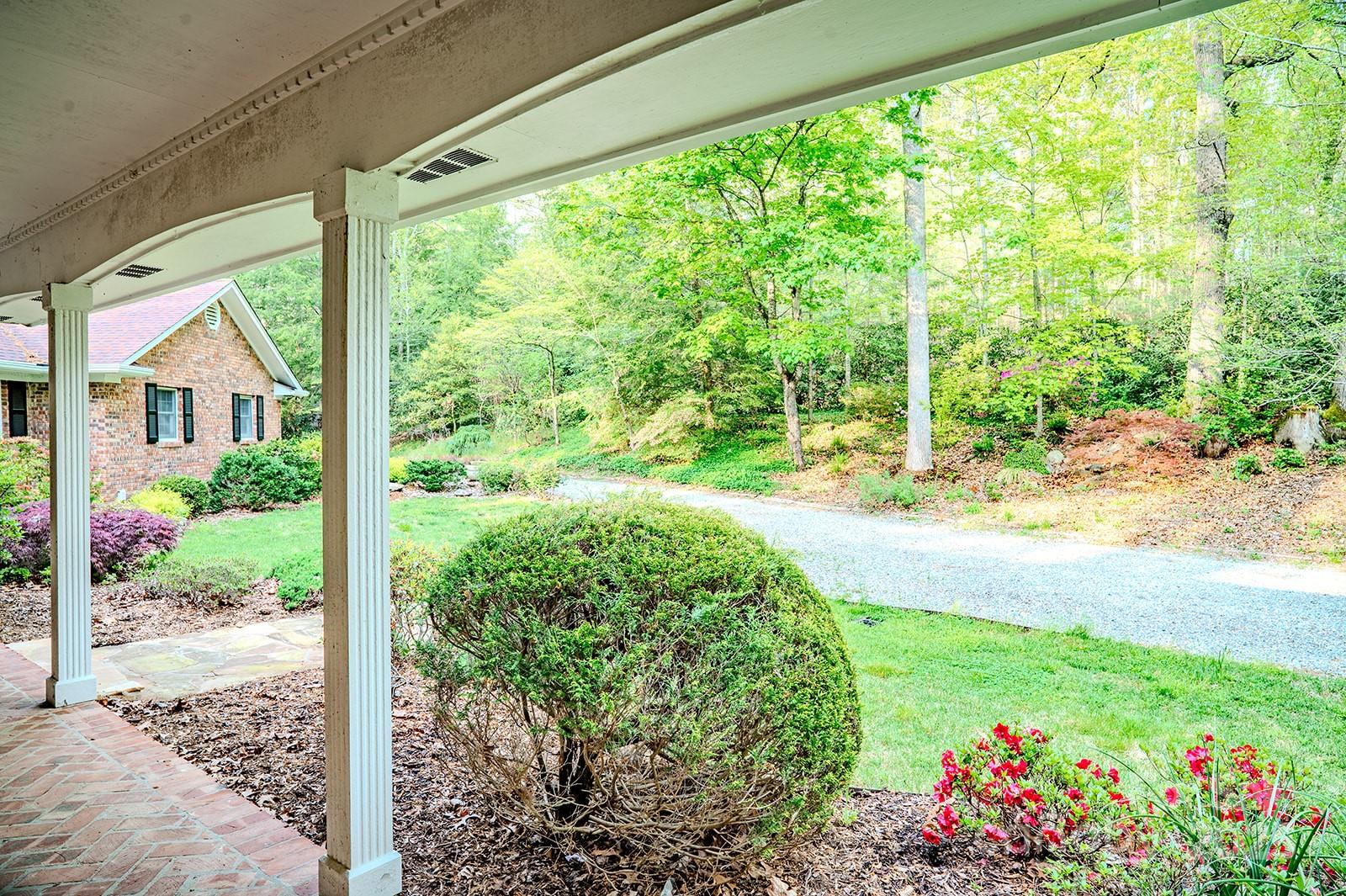 290 Tranquility Place Hendersonville, NC 28739 - Photo 8 of 48 a view of a garden with a tree