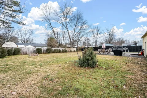 a view of open space with trees