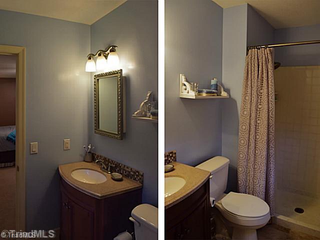 1708 Bolingbroke Road High Point, NC 27265 - Photo 10 of 16 Master Bath/Spa. The updated master bath has a new vanity with a granite top, new lighting and a new big walk-in shower.