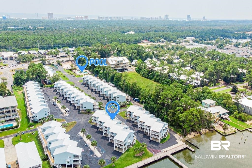 25861 Canal Road, Unit 30 Orange Beach, AL 36561 - Photo 38 of 38 Birds eye view of property with a water view