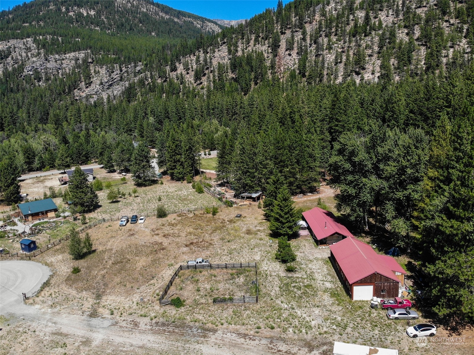 17210 Entiat River Road Entiat, WA 98822 - Photo 3 of 37 an aerial view of a house with a yard