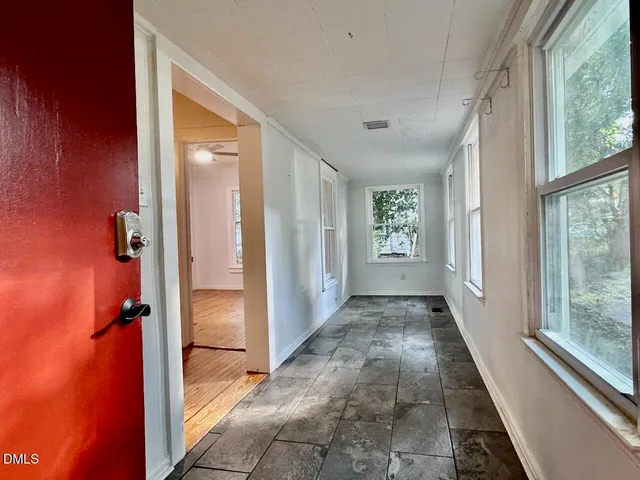 wooden floor with a window
