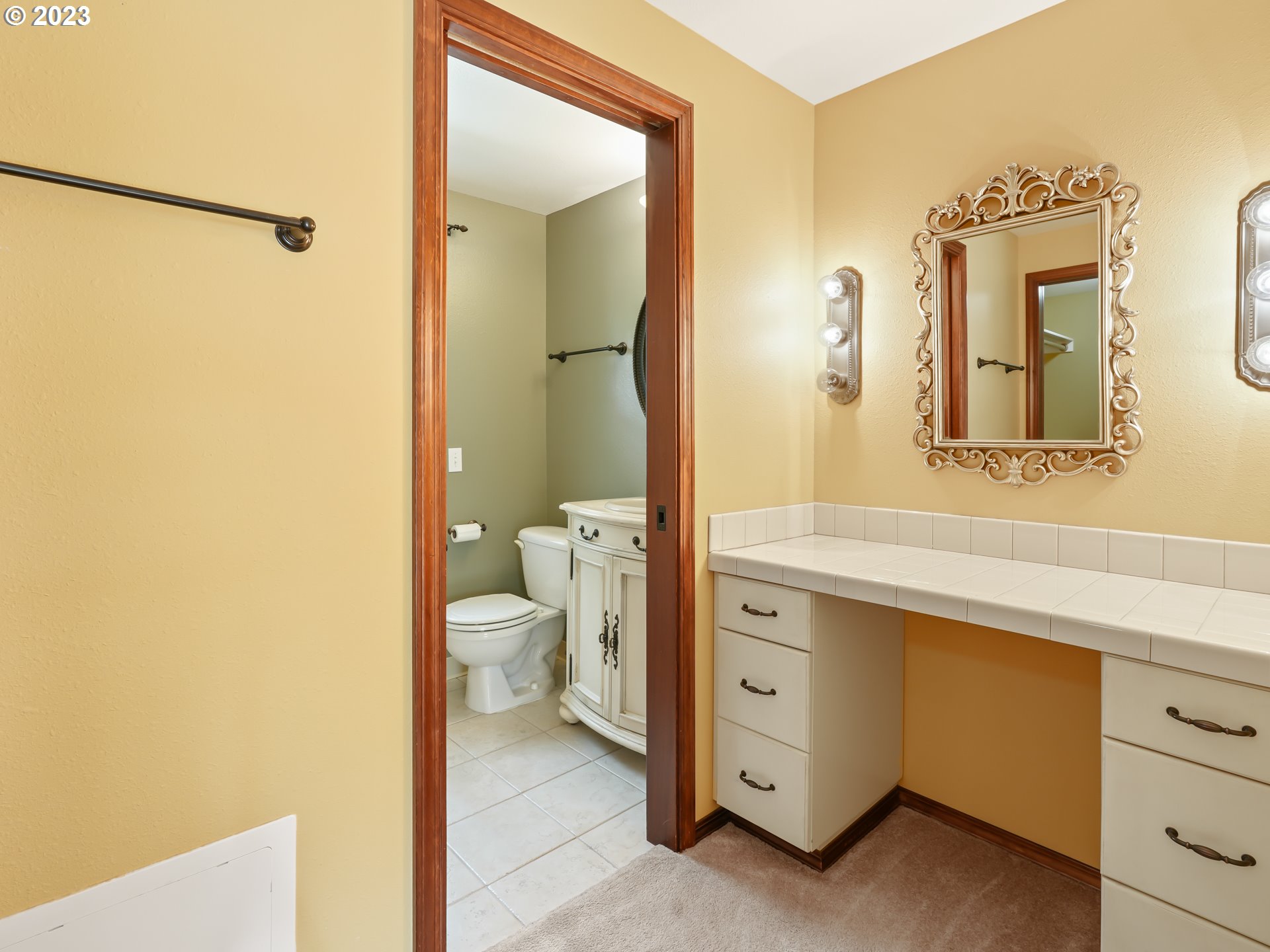 18320 Ross Avenue Sandy, OR 97055 - Photo 26 of 48 a bathroom with a granite countertop sink mirror and toilet