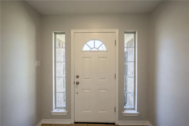 a view of an entryway of a room