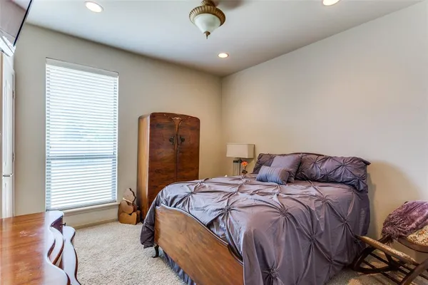 a workspace with furniture and window