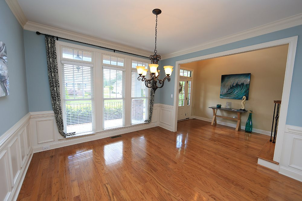 637 Competition Road Raleigh, NC 27603 - Photo 10 of 30 The formal dining room is perfectly positioned to welcome your dinner guests as they come through the front door and close to the kitchen for convenience in serving. Formal Dining