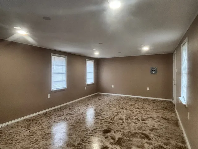 a backyard of a house