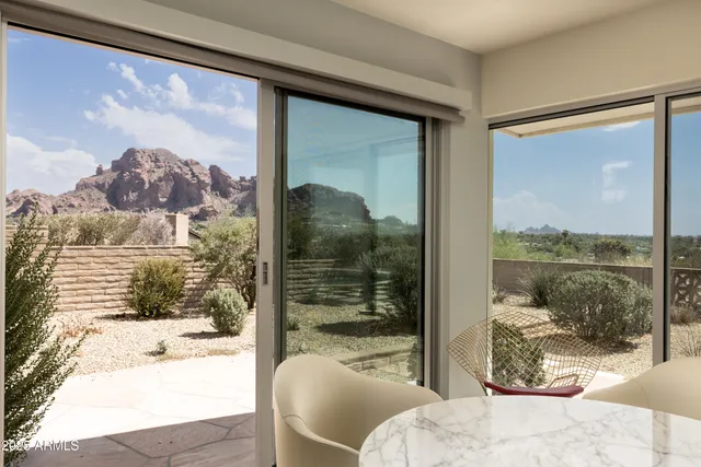 a view of a lake with a mountain