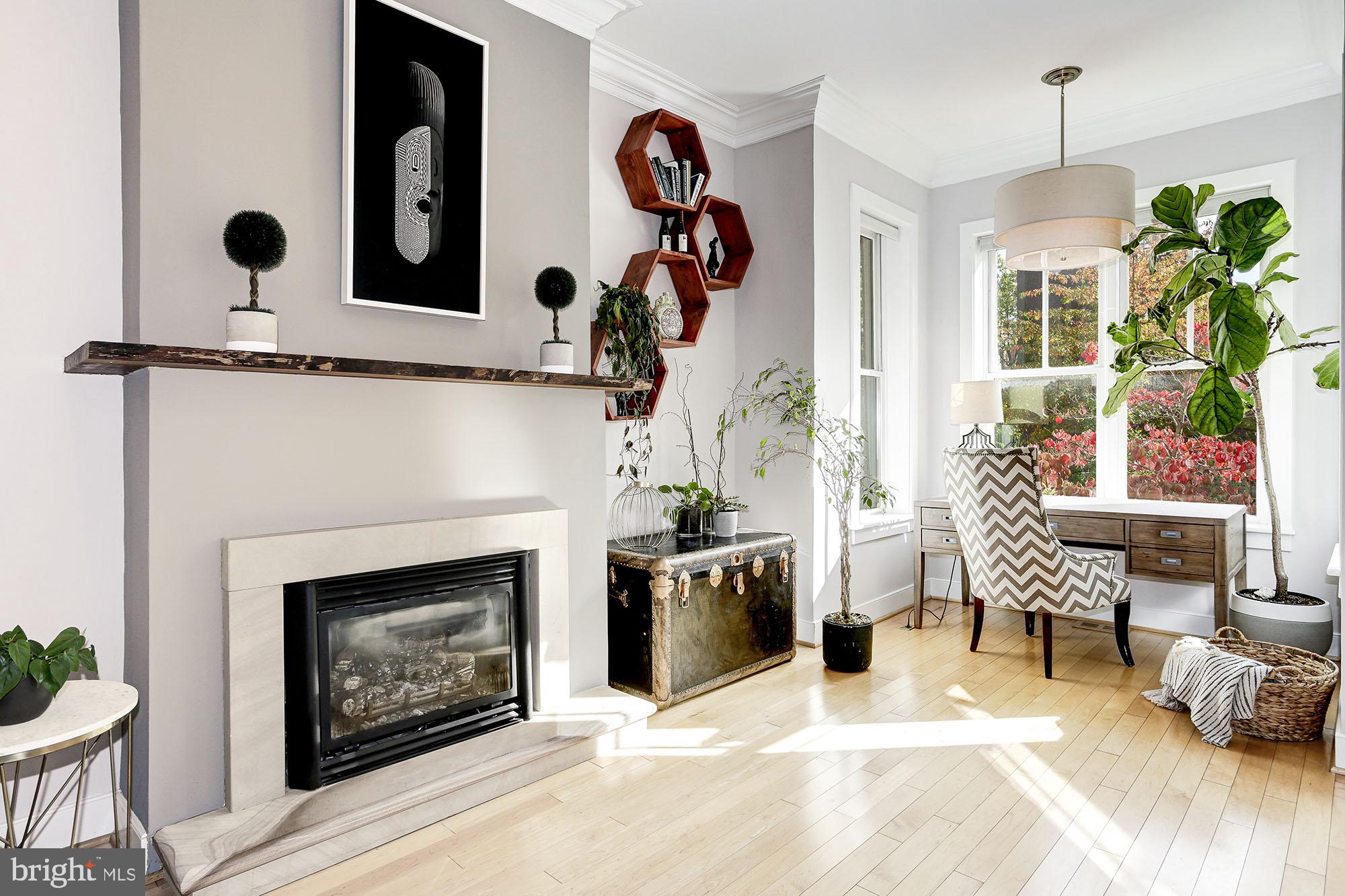 509 P Street Northwest, Unit 1 Washington, DC 20001 - Photo 4 of 25 Lovely gas insert FP in living area