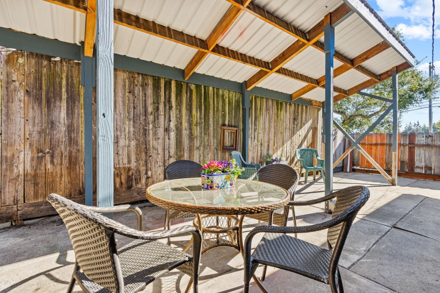 276 Hames Road Watsonville, CA 95076 - Photo 29 of 43 a outdoor dining space with furniture and wooden floor