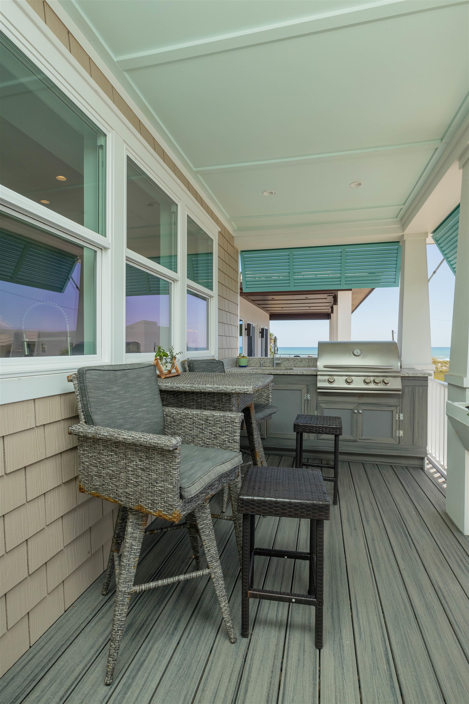 10 5th Street St. Augustine Beach, FL 32080 - Photo 25 of 49 a dinning table and chairs in the kitchen