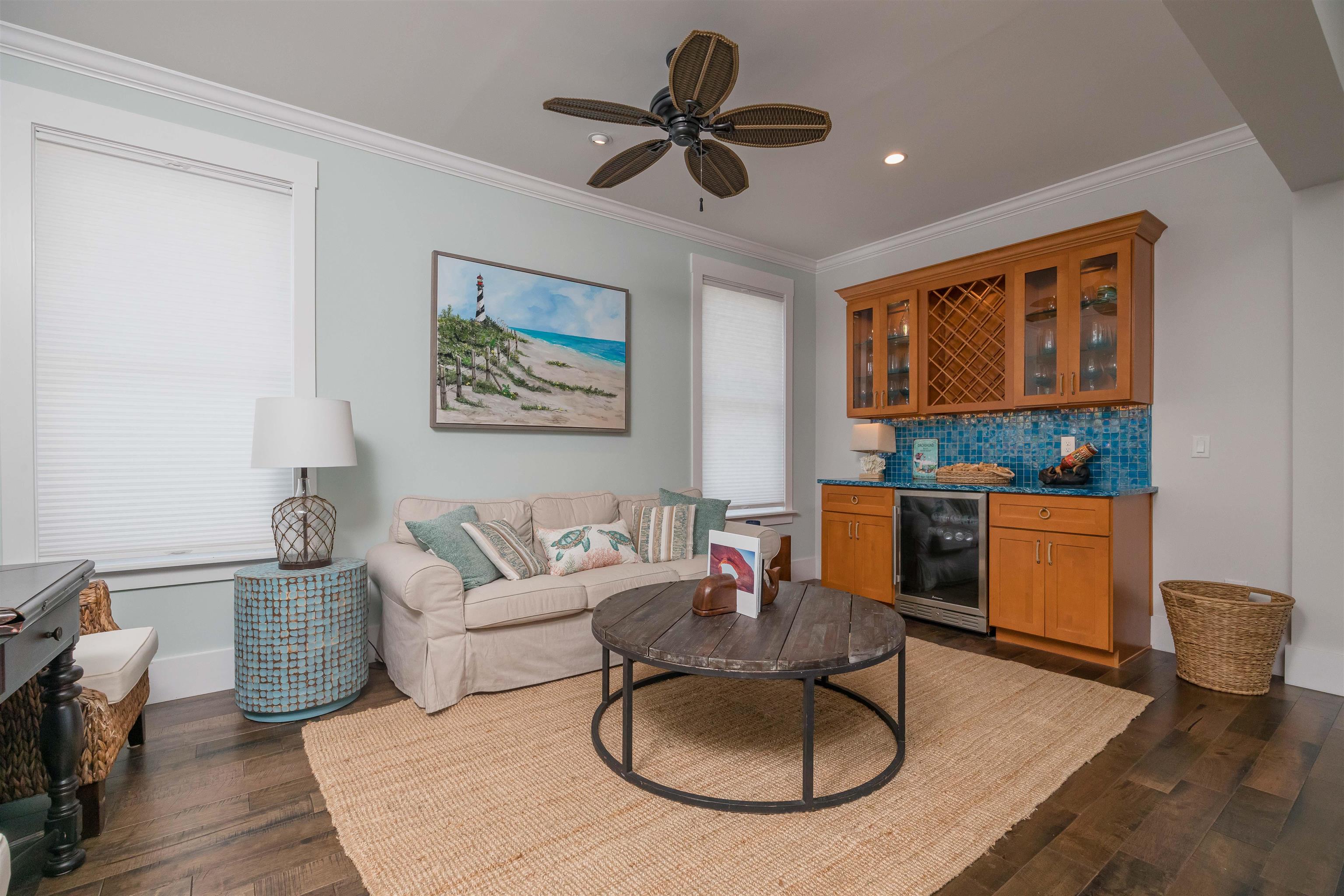 10 5th Street St. Augustine Beach, FL 32080 - Photo 28 of 49 a living room with furniture and kitchen view