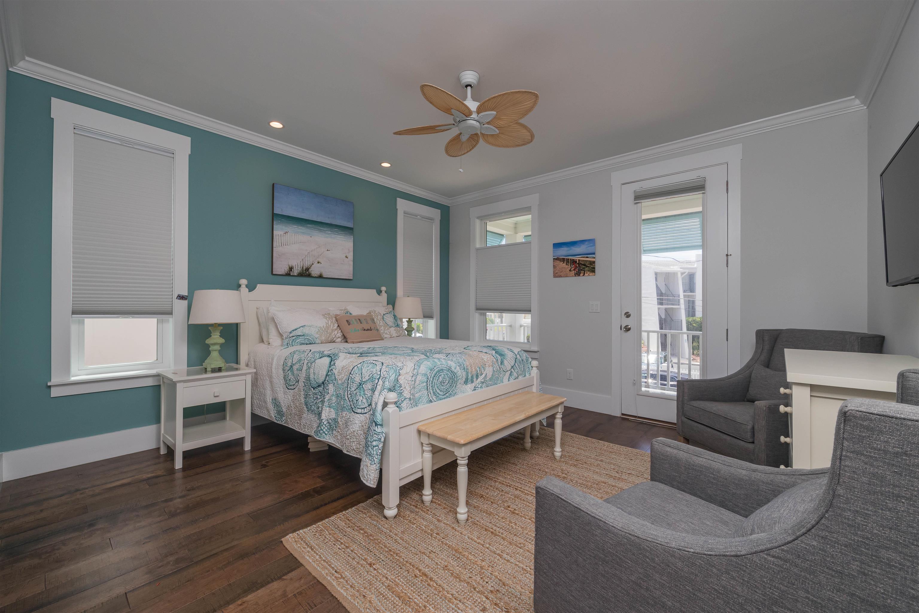 10 5th Street St. Augustine Beach, FL 32080 - Photo 38 of 49 a bedroom with a bed couch and a window