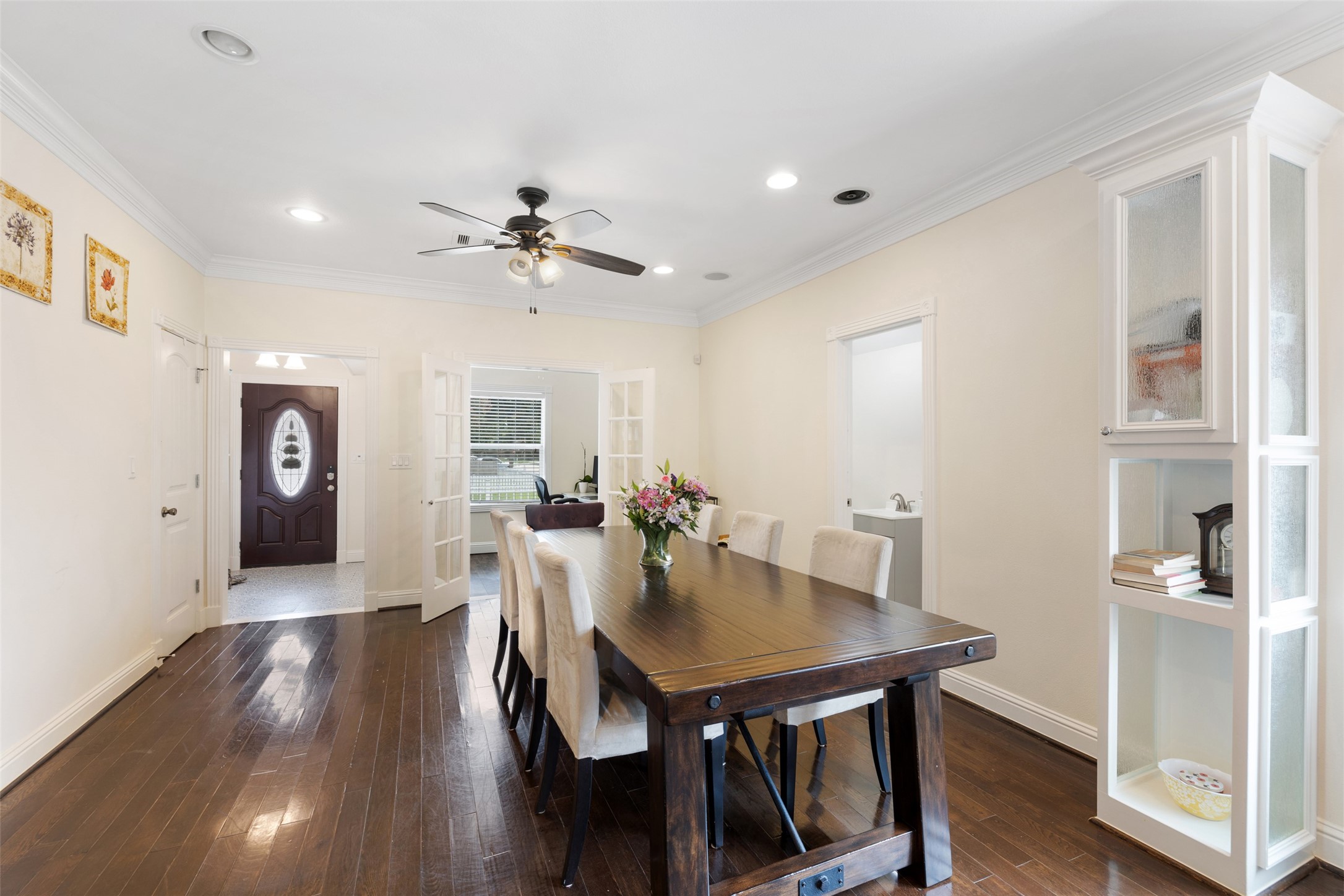 608 Jewett Street Houston, TX 77009 - Photo 5 of 23 a view of a dining room with furniture and wooden floor