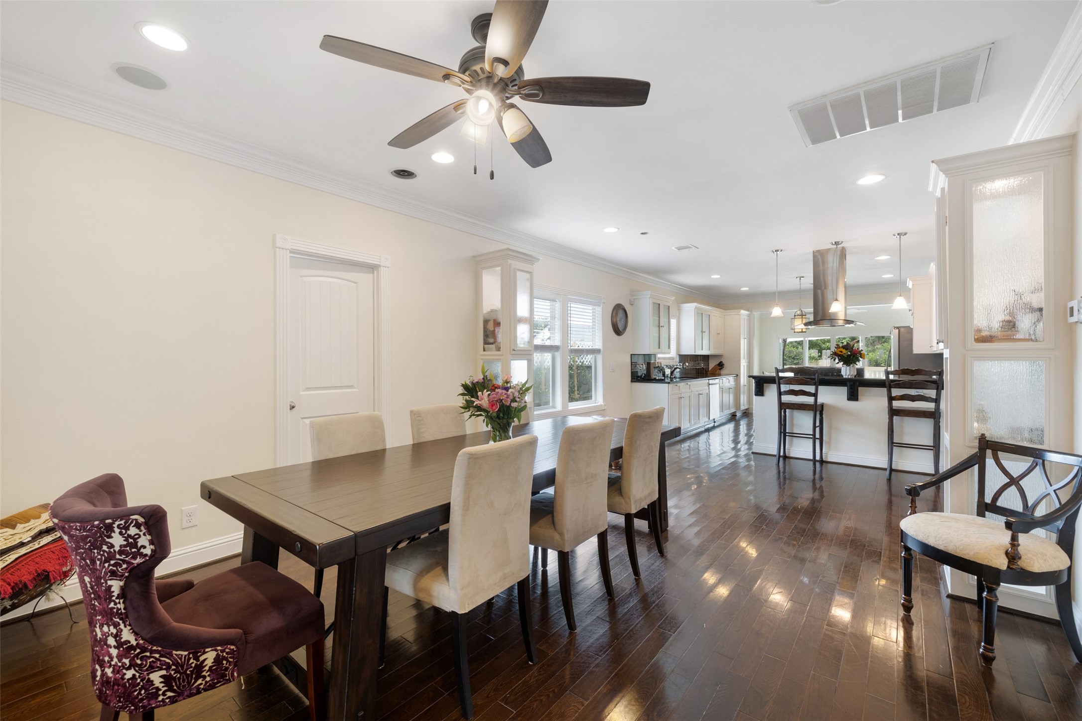 608 Jewett Street Houston, TX 77009 - Photo 6 of 23 a view of a dining room with furniture and wooden floor