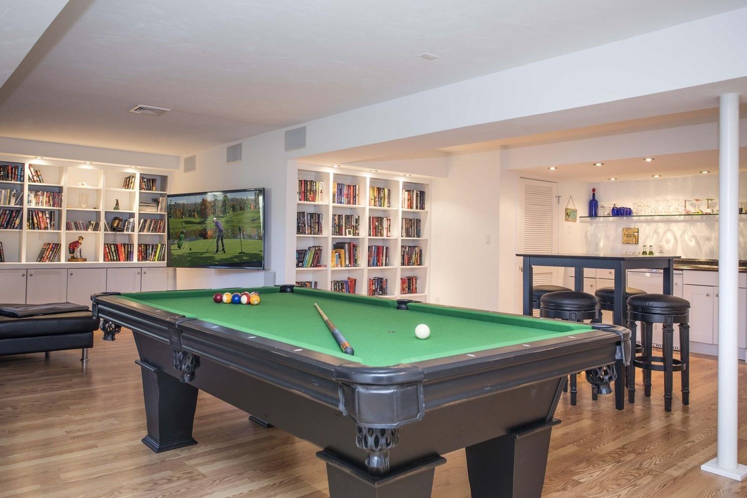 68 Shoestring Bay Road Mashpee, MA 02649 - Photo 21 of 30 a room with pool table and windows