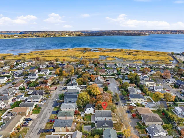 an aerial view of a city