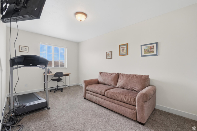 592 West 650 South Springville, UT 84663 - Photo 19 of 33 Bright room with light-toned walls and neutral carpet flooring