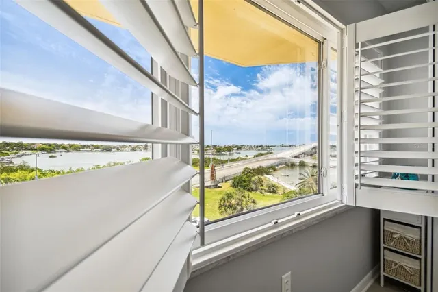 a view of an empty room and window