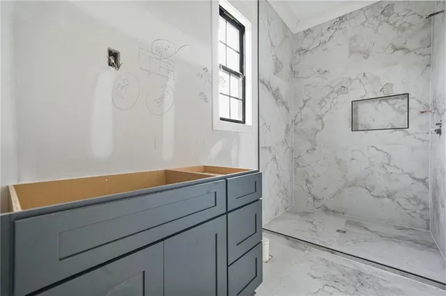 a view of a street with a park