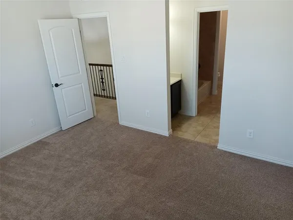 an empty room with closet