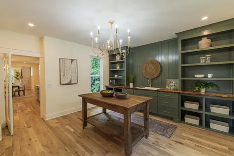 a view of a room with empty racks
