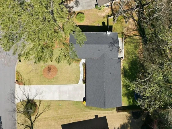 an aerial view of multiple house