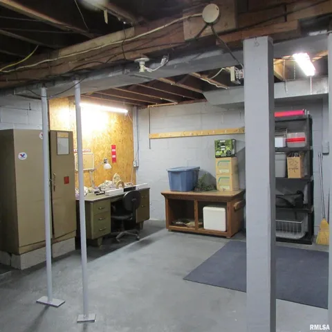 a view of storage and utility room