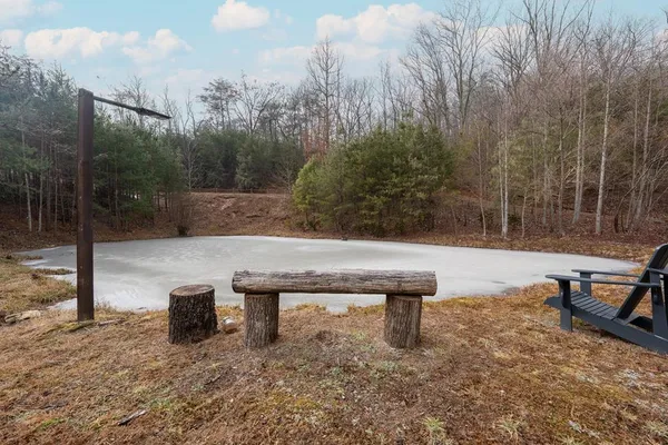 a view of a bench in the terrace