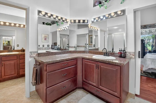a dining room with furniture and outdoor view