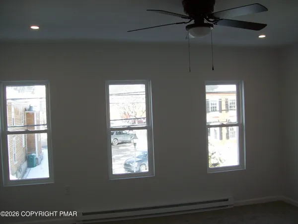 an empty room with a window