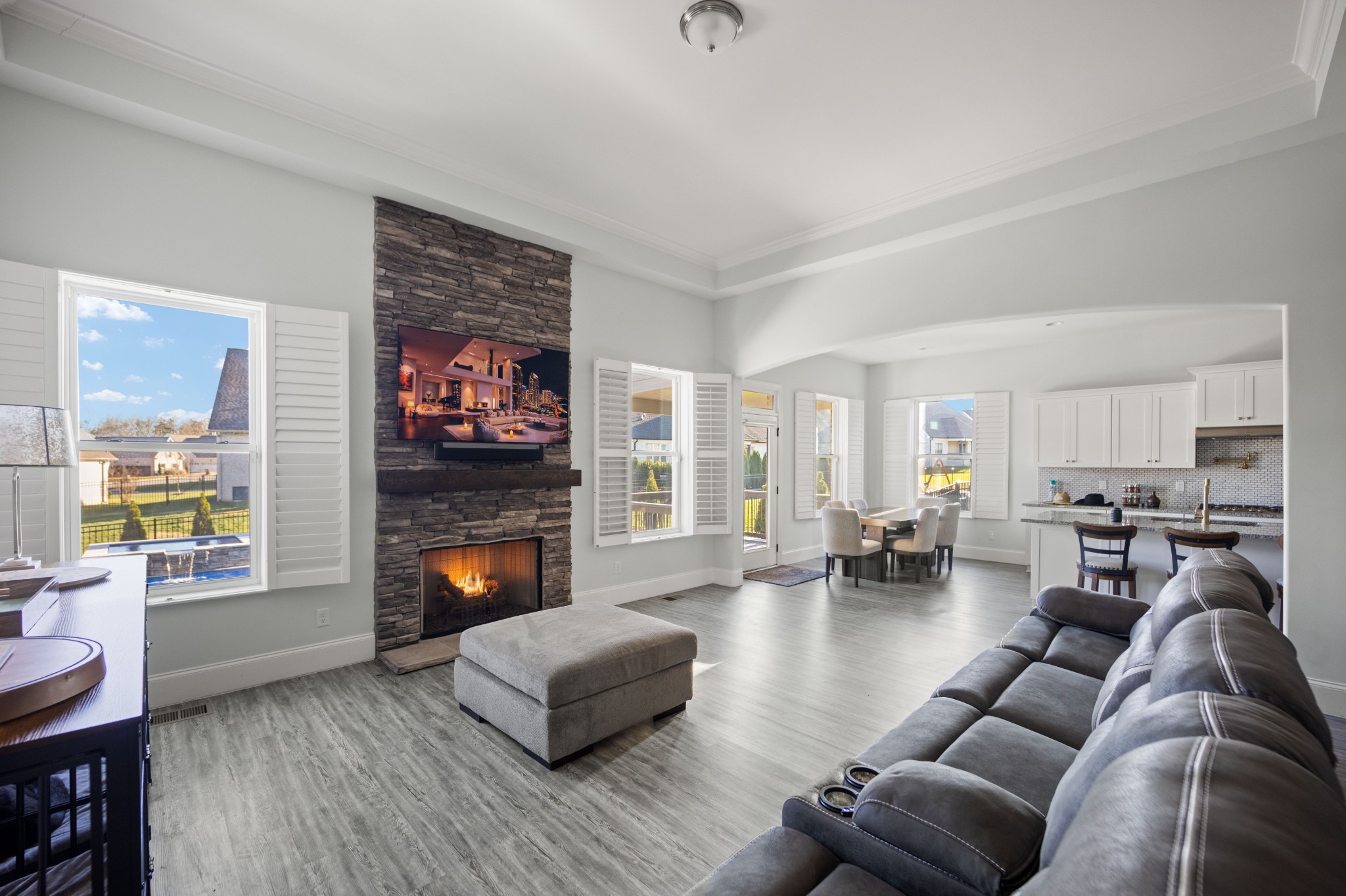1008 Quillen Way Lebanon, TN 37087 - Photo 11 of 45 a living room with furniture flat screen tv and a fireplace